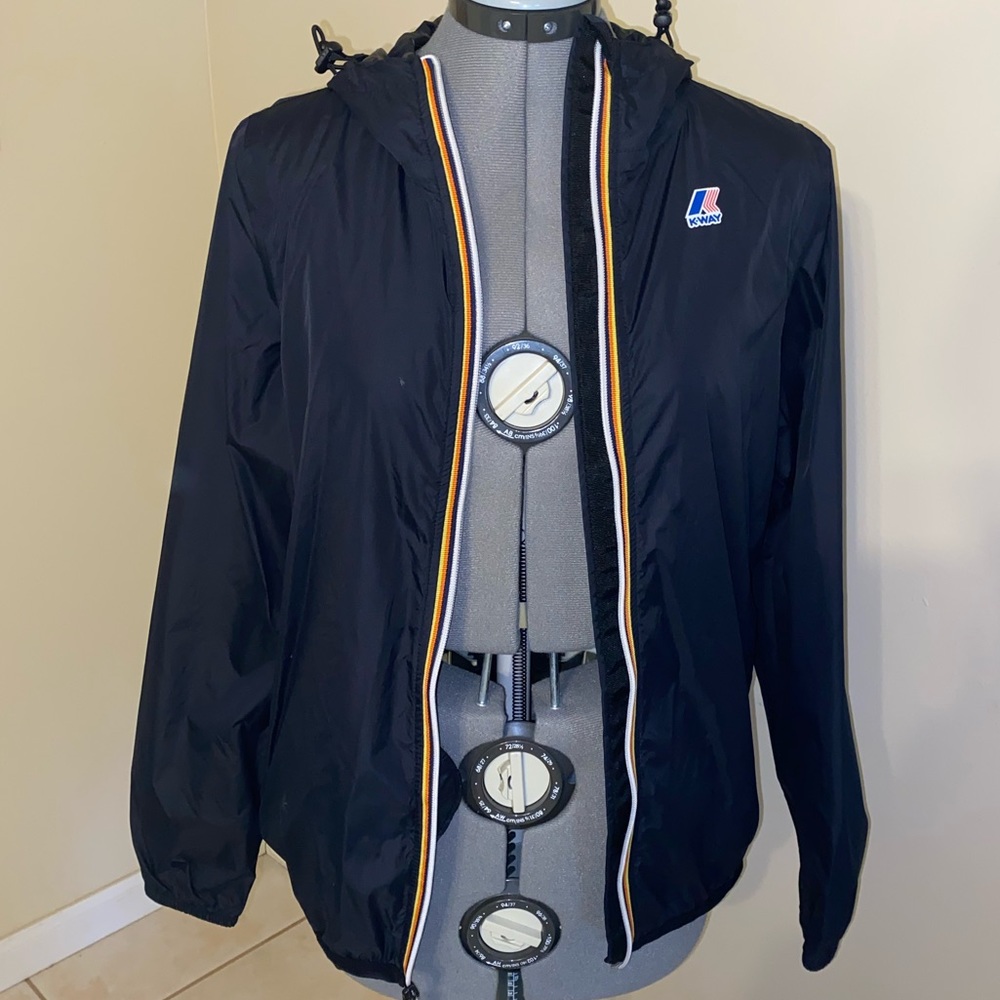K-Way Navy Rain Jacket (Size S)